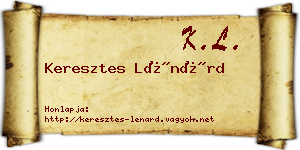 Keresztes Lénárd névjegykártya