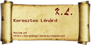 Keresztes Lénárd névjegykártya
